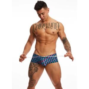 N2N Bodywear Geo Splash Trunk Swimwear Swim Trunk Brief Swimsuit S